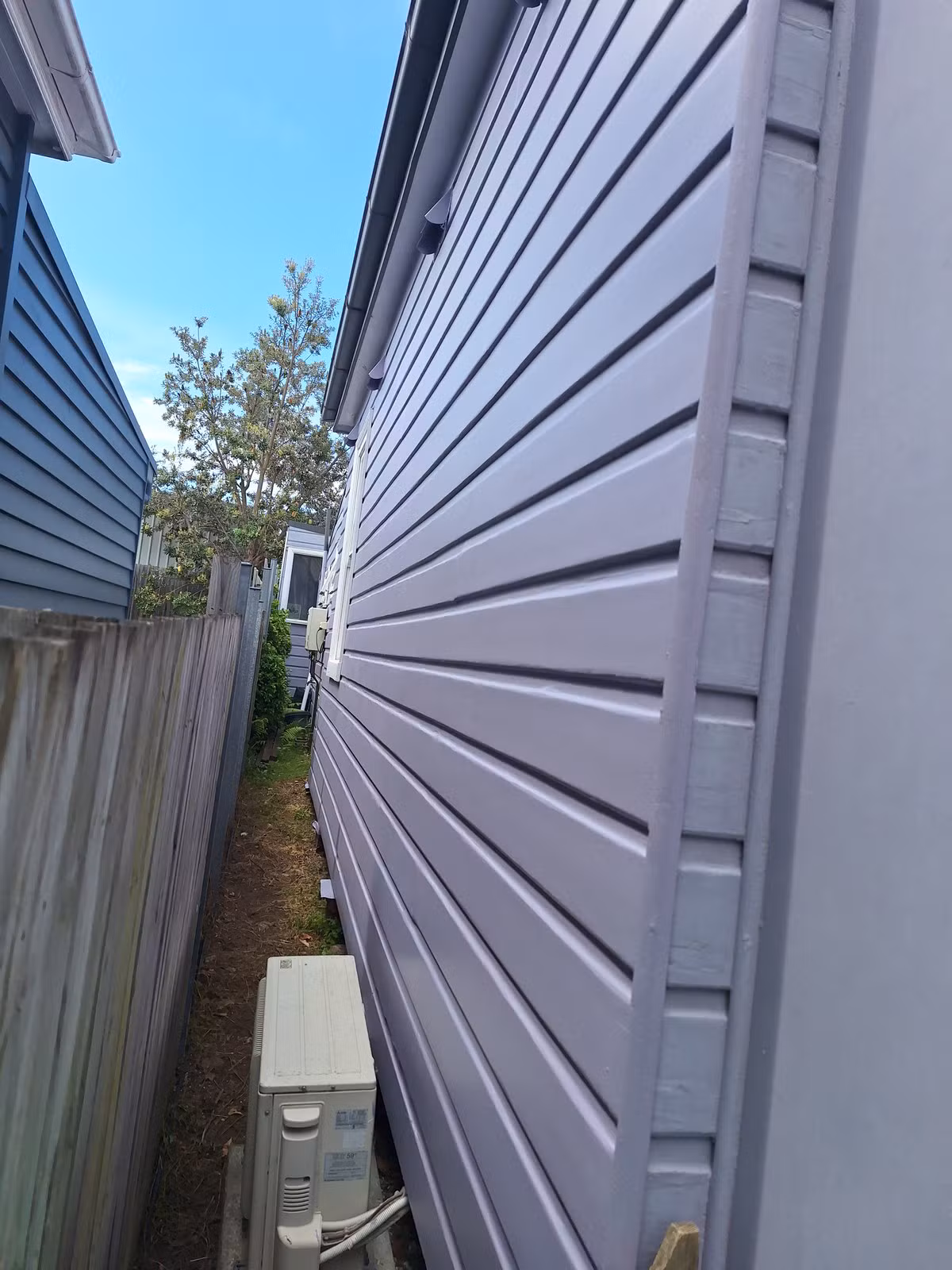 The same side wall after preparation and repainting